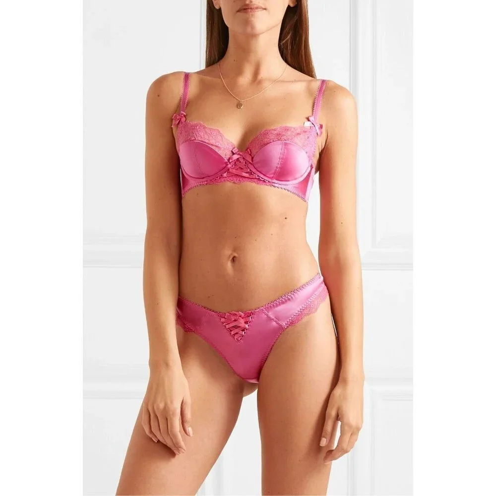 Agent Provocateur Ayla Pink Silk bra 34C